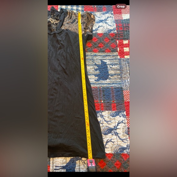 Affliction Chains Print Ruched Braided Back Tunic Top - Picture 16 of 16